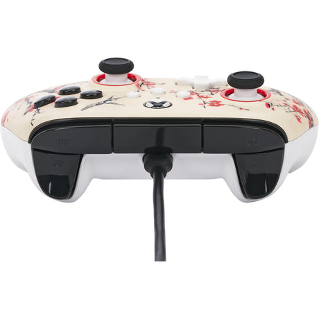 Kontroler Powera Advantage z kablem do konsoli Xbox x|s - nirwana wojownika (magnolia white, xbox series x|s, xbox one, PC)