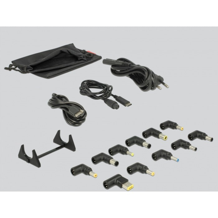 Delock USB polnilnik 1x USB Type-C + 3x USB Type-A (črn)