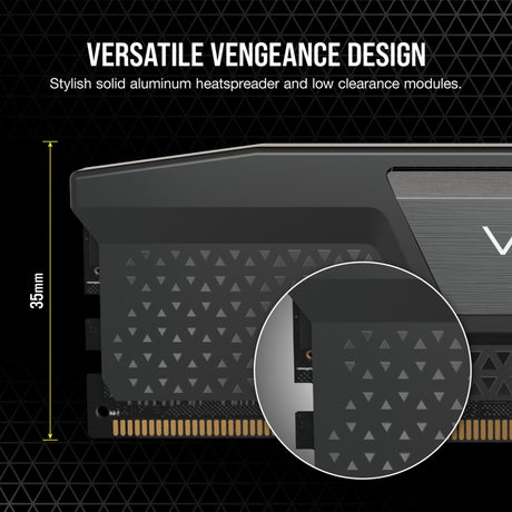 Corsair Vengeance 32 Go DDR5-4800 (2x 16 Go) RAM (noir, cmk32gx5m2a4800c40, xmp 3.0)