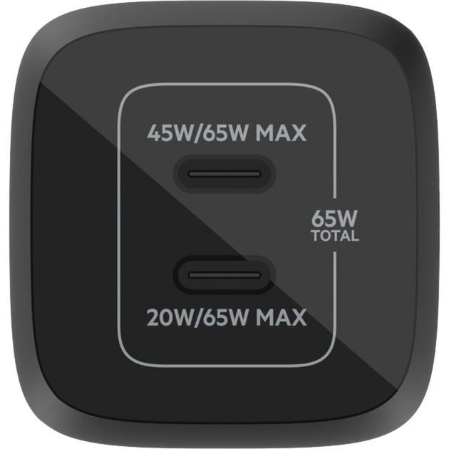 Belkin Boostcharge Pro 2-Poort USB-C GAN Mauer Loader mat P