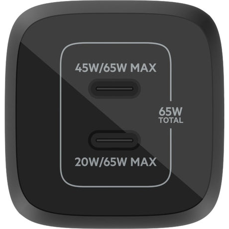 Belkin Boostcharge Pro 2-Poort USB-C GAN Mauer Loader mat P