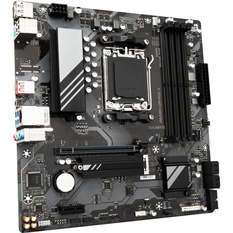 Gigabyte a620m gaming x (rev. 1.0) socket am5 moderkort (svart grå, raid, gb-lan, ljud, µatx)