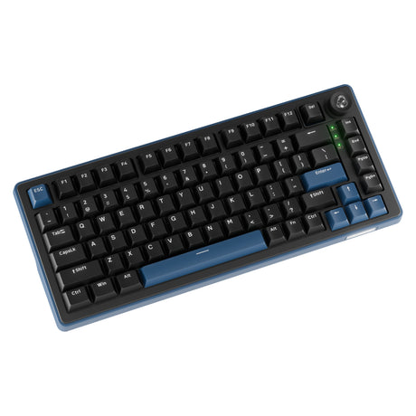 Ducky OK-M-75 RGB Mechanical Keyboard (Black, US Layout (QWERTY), KTT Linear, 75%, RGB, Hot-swap, PBT, 2.4 GHz | Bluetooth | USB-C)