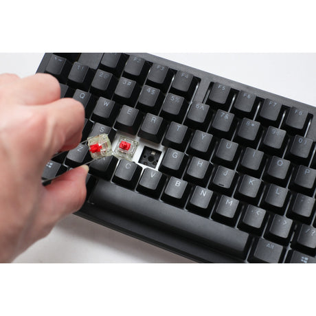 Ducky zero 6108 klasická černá rgb mechanická herní klávesnice (černá, us rozložení (qwerty), cherry mx2a red, 100%, rgb led, double-shot pbt, hot swap, 2,4ghz | bluetooth | usb-c)
