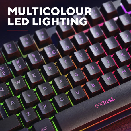 Trust gxt 833 thado toetsenbord met tkl-verlichting (zwart, us lay-out (qwerty), 80% (tkl), rgb)