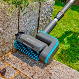 Gardena aquabrush medium roller brush, for cordless multi-cleaners wash brush (grey turquoise, 14849-20)