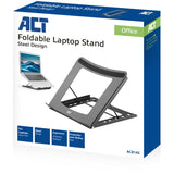 Act connectivity laptop stand, foldable, height adjustable in 5 positions (black)