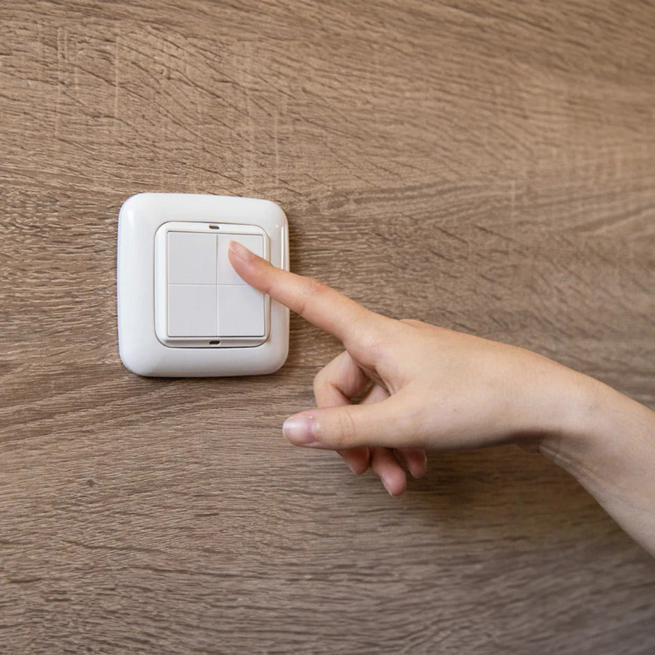 Shelly Blu Wall Switch 4 + Legrand Adapter Switch (white, Bluetooth 4.2)