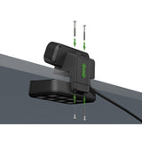 Brennerstuhl estilo duplex socket with switch and overvoltage protection socket (black silver, 2x slot for keystone modules)