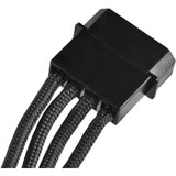 Silverstone-adapter 4-stift molex > 4x 15-stift sata (svart, pp07-btsb)