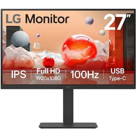 LG 27ba750 27 Monitor (schwarz, HDMI, Display-Port, Audio, LAN, USB-C)