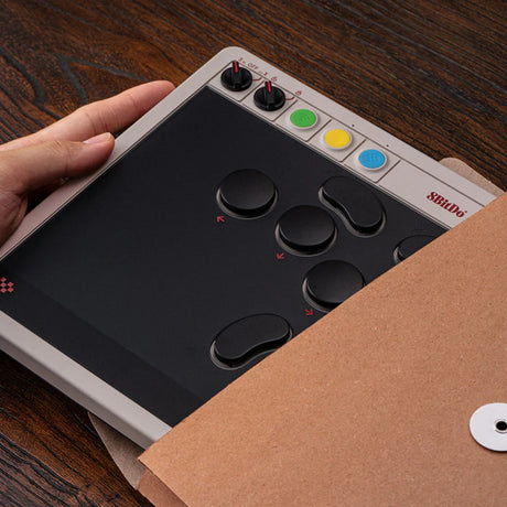 8bitdo arcade controller (grey red, 2.4 ghz bluetooth usb, nintendo switch 1 + 2, pc)
