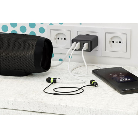 Goobay 4cestná USB nabíječka (30 W) (černá)