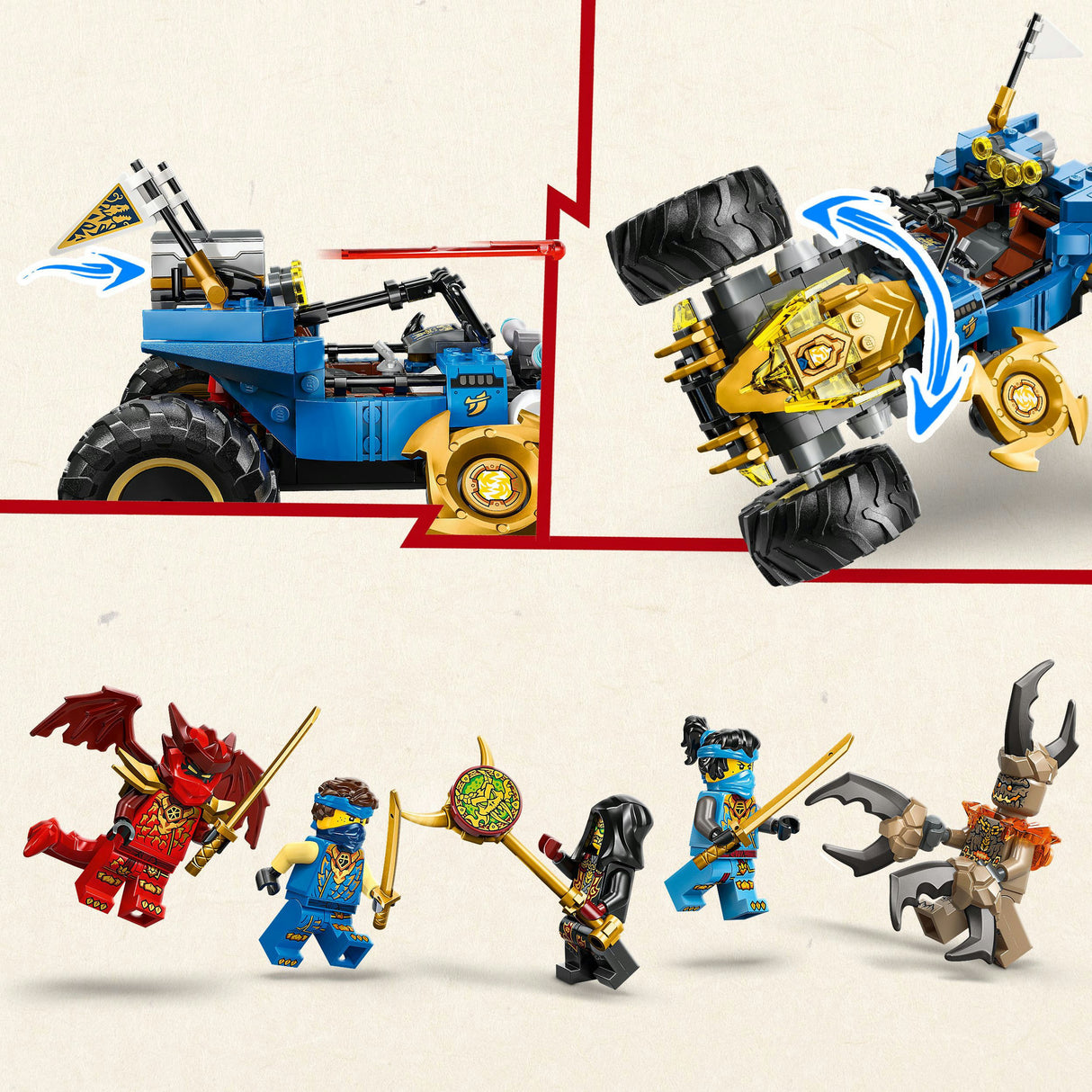 Lego ninjago 71856 carro transformador de jay