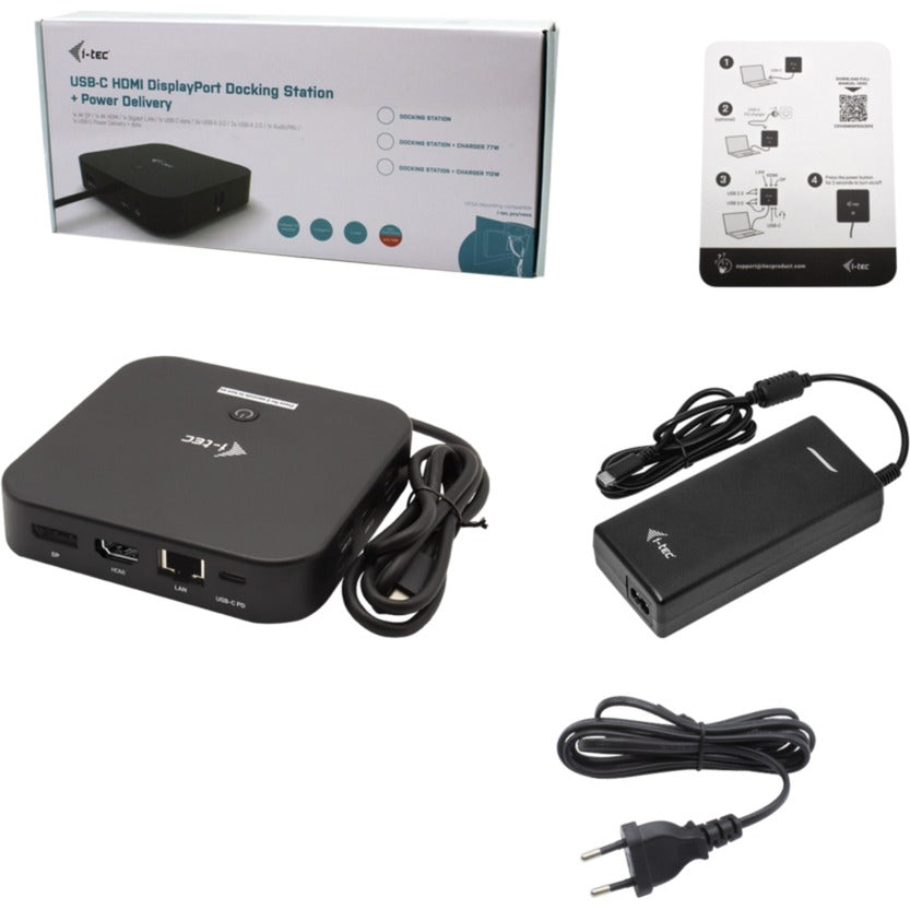 i-tec USB-C HDMI DP Docking Station with Power Delivery 100W (black)