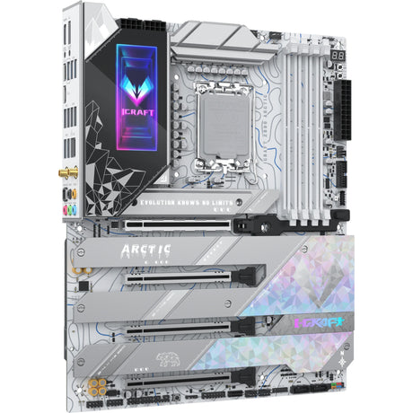 Maxsun ms-icraft z890 arctic socket 1851 motherboard (white, raid, 2.5 gb-lan, wlan, bt, sound, atx)