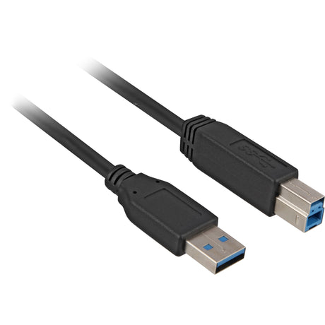 Sharkoon USB-A 3.0 > USB-B Kabel (schwarz, 5 Meter)