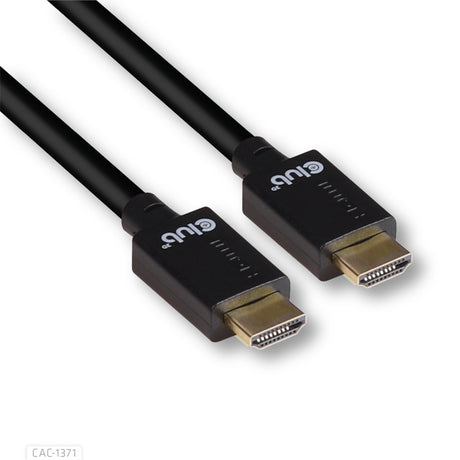 Club 3D ultra vysokorychlostní HDMI kabel (černý, 1 metr, 4K 120Hz, 8K 60Hz, 48Gbps)