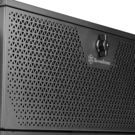 Silverstone rm44 Rack Gehäuse (schwaarz | 4u | USB Type-c | 2x 80mm Fall Fan abegraff)