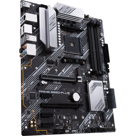 Asus Prime B550-Plus Socket AM4 Motherboard (black silver, RAID, GB-LAN, sound, ATX)