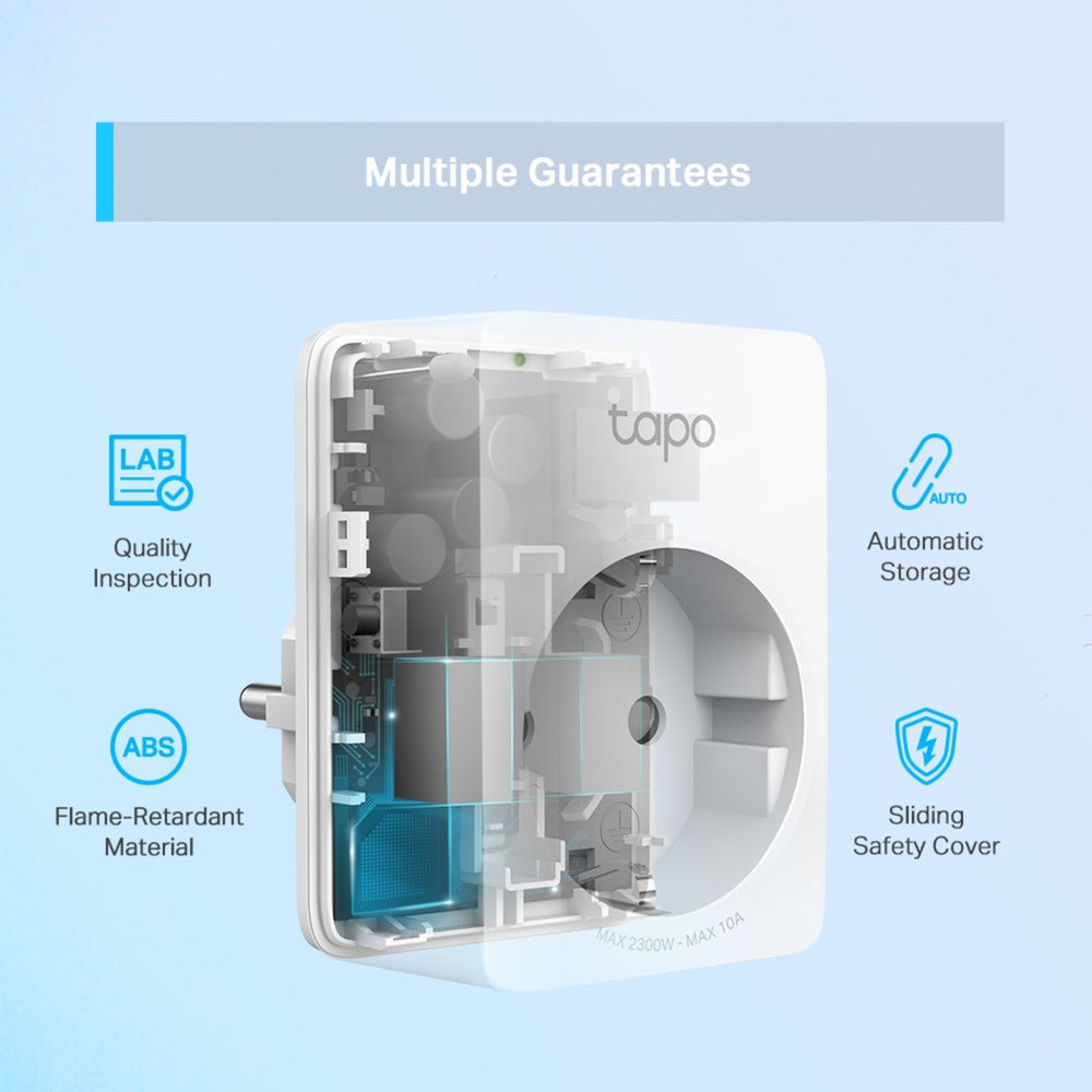 Tp-Link Tapo P100 Mini Smart WiFi Socket (4 Pack) Switch Socket (Wäiss, 4 Pack)