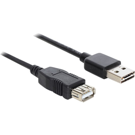 Delock easy-usb-a 2.0 fireann > usb-a 2.0 cábla síneadh baineann (dubh, 5 méadar)