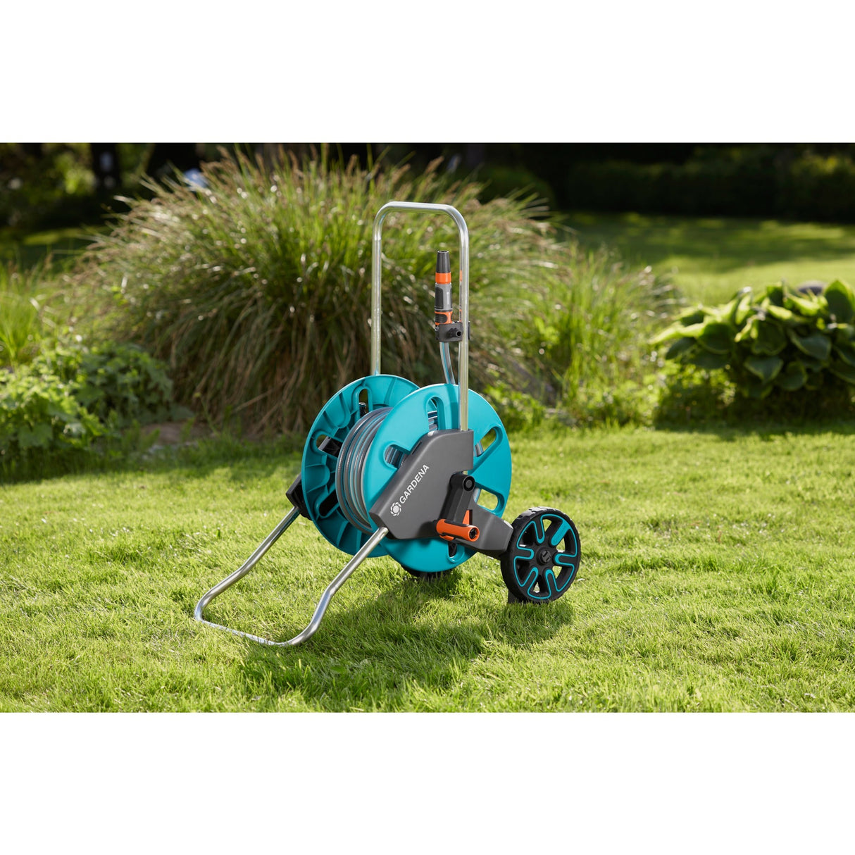 Gardena Hose Cart AquaRoll M Set (Turquoise Grey, 18513-20)