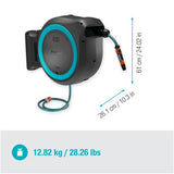 Gardena 35 m Wandschlauchbox Powerroll xl Schlauchroll (gro türkis, 35 Meter, Batterie an Ladegerät net abegraff, Kraaft fir all Allianz)