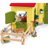 Schleich Farm World - large stable, yellow toy figure