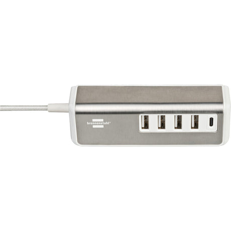 Brennerstuhl estilo több USB töltő (fehér rozsdamentes acél)