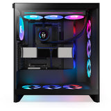 Nzxt h7 flow rgb (2024) midi bokšto korpusas (juodas | 2x usb-a | 1x usb-c | rgb | grūdintas stiklas)