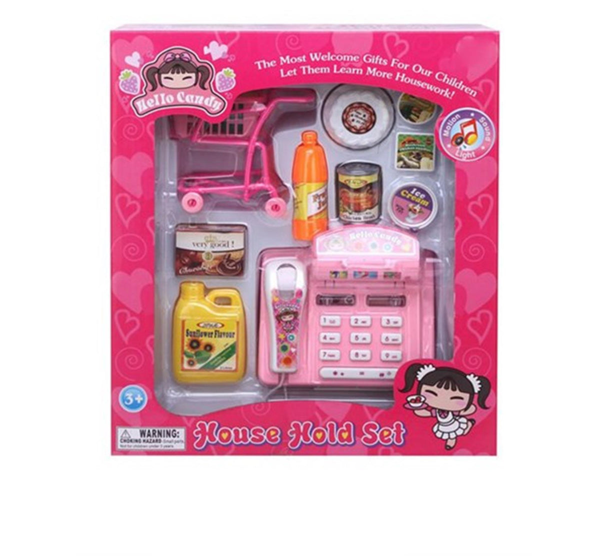 Aro scankassa roze met accessoires