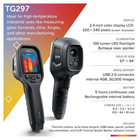 FLIR TG297 toplotno slikovno kamero