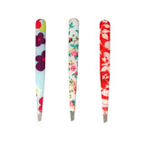 Face nail tweezers flowers assorted