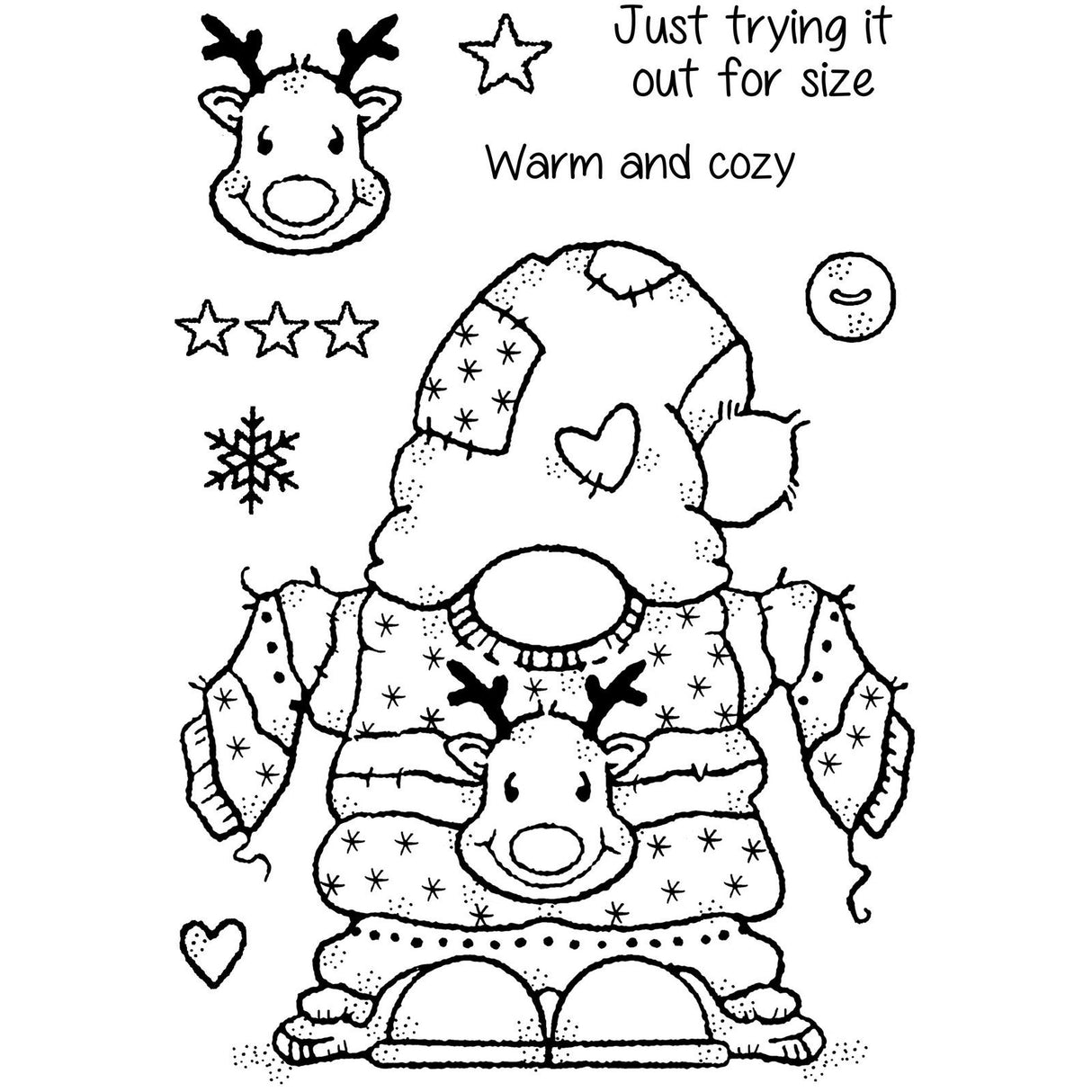 Woodware • clear singles stamps cozy gnome jumper