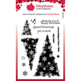 Woodware • clear singles stamps snowflake trees