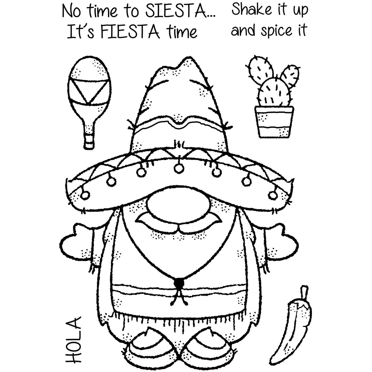 Woodware • clear single stamp set fiesta time
