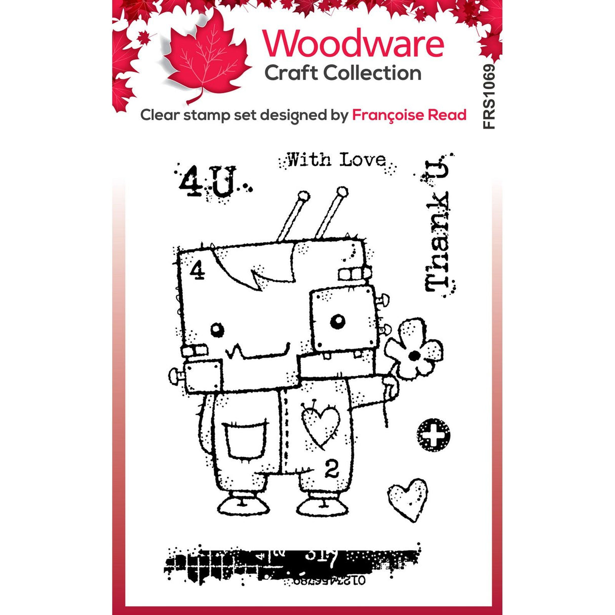 Woodware • clear singles thank you monster stamp set