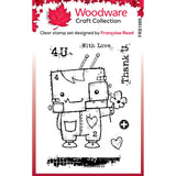 Woodware • clear singles thank you monster stamp set