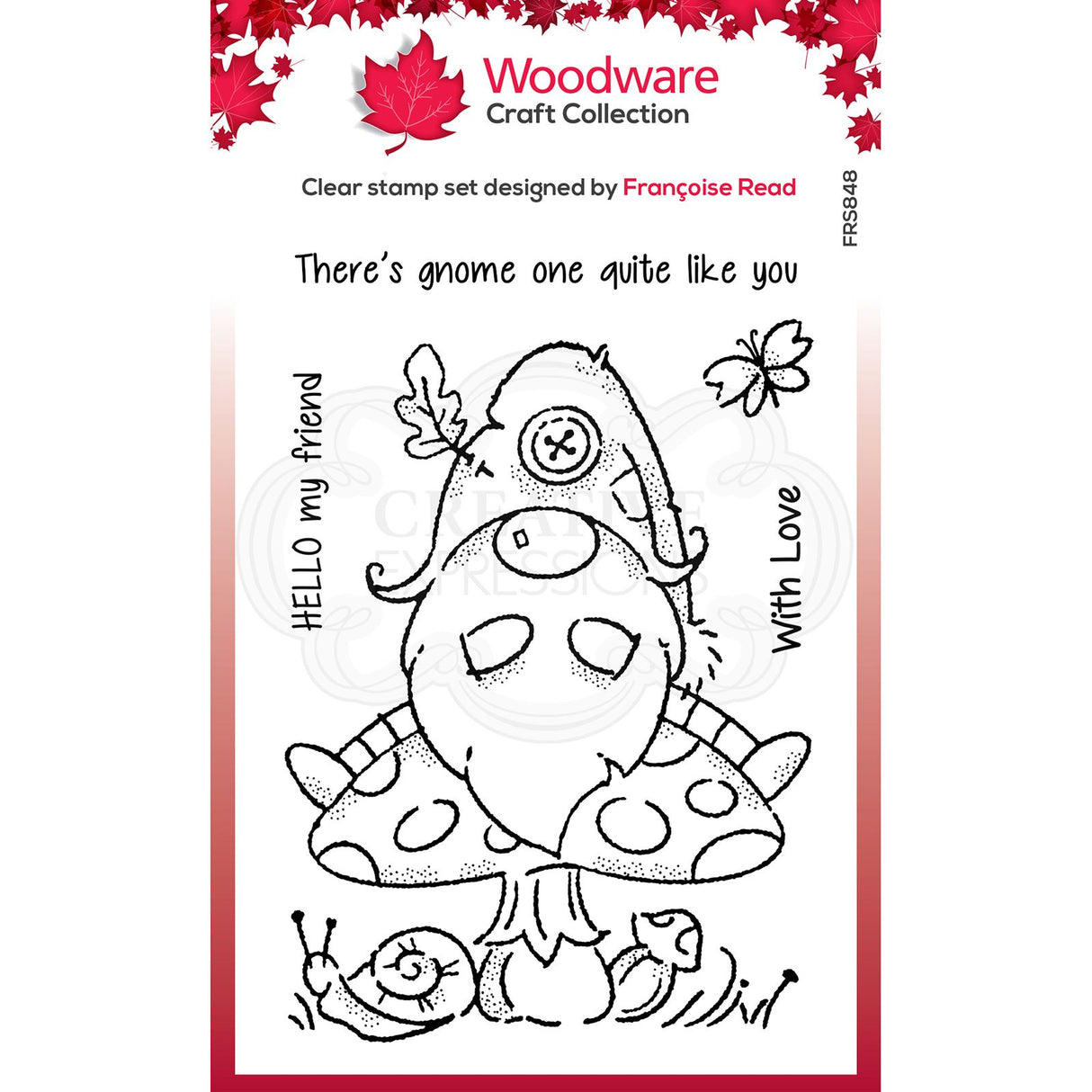Woodware • clear stamp singles forest gnome