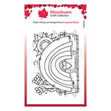 Woodware • clear singles stamp garden rainbow