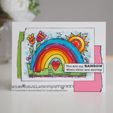 Woodware • clear singles stamp garden rainbow