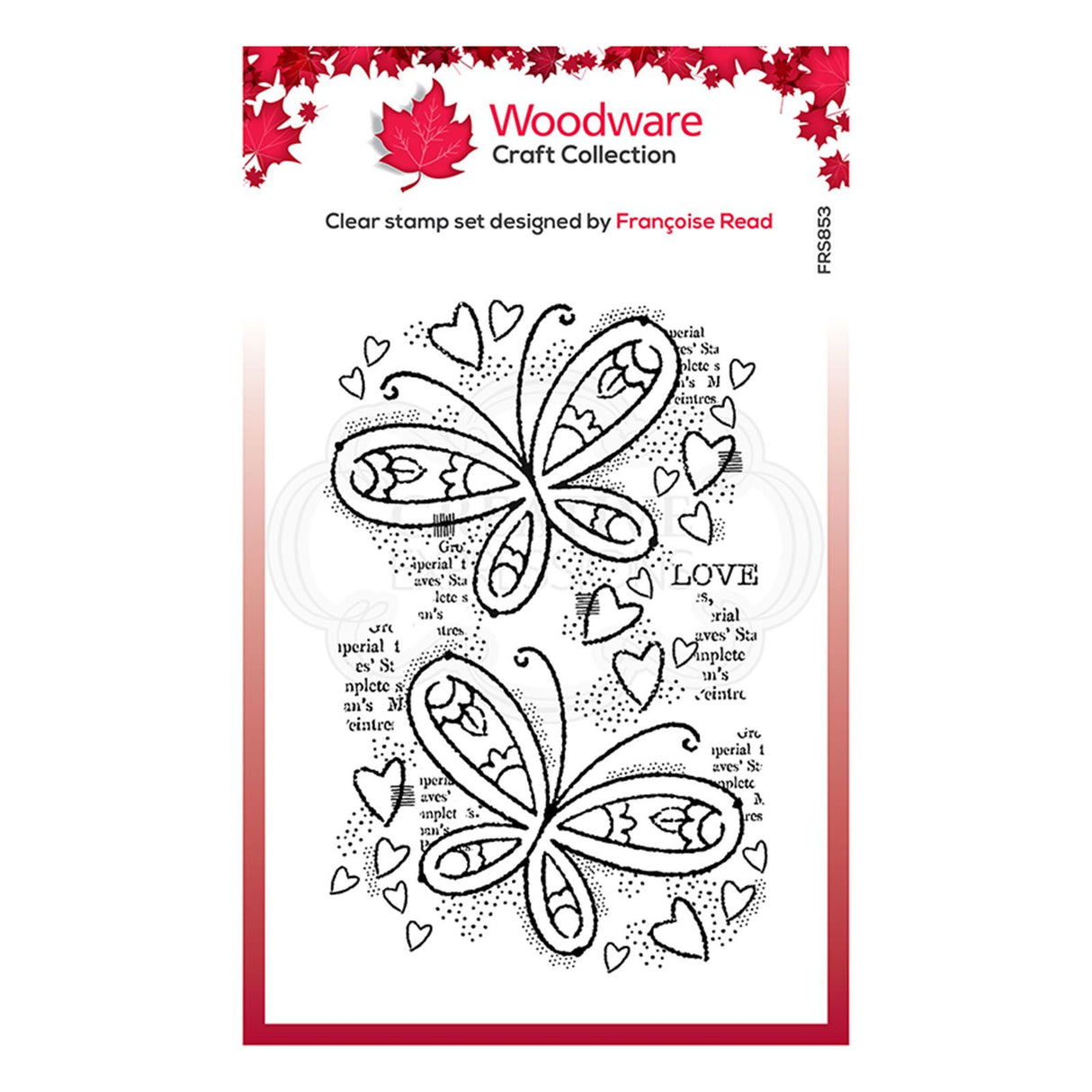 Woodware • clear singles stamp butterfly confetti