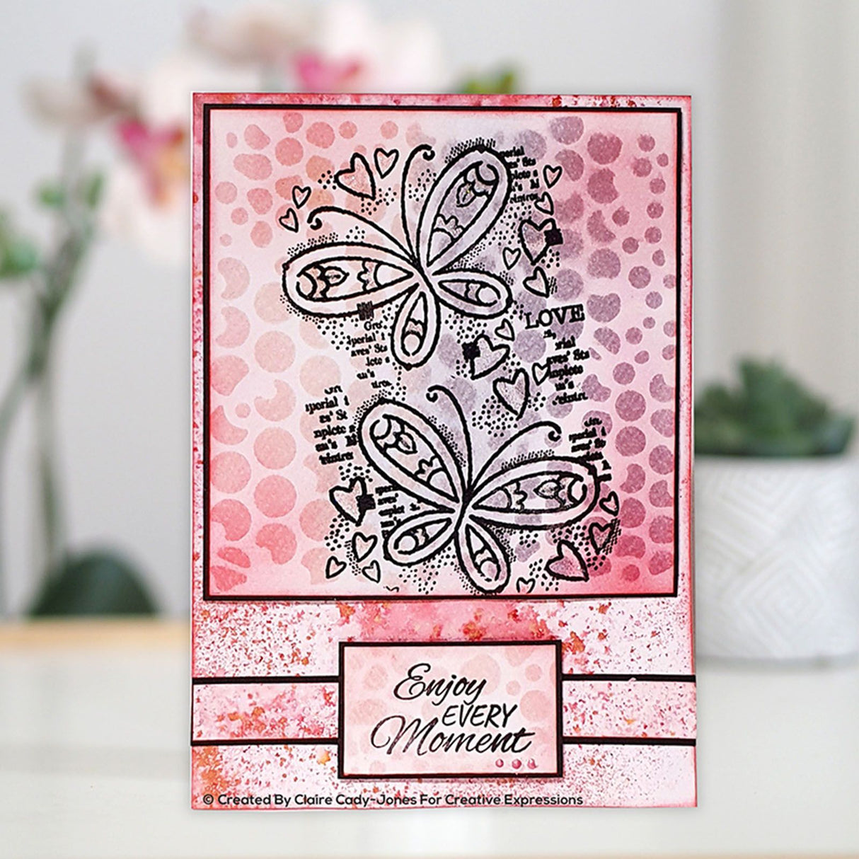 Woodware • clear singles stamp butterfly confetti