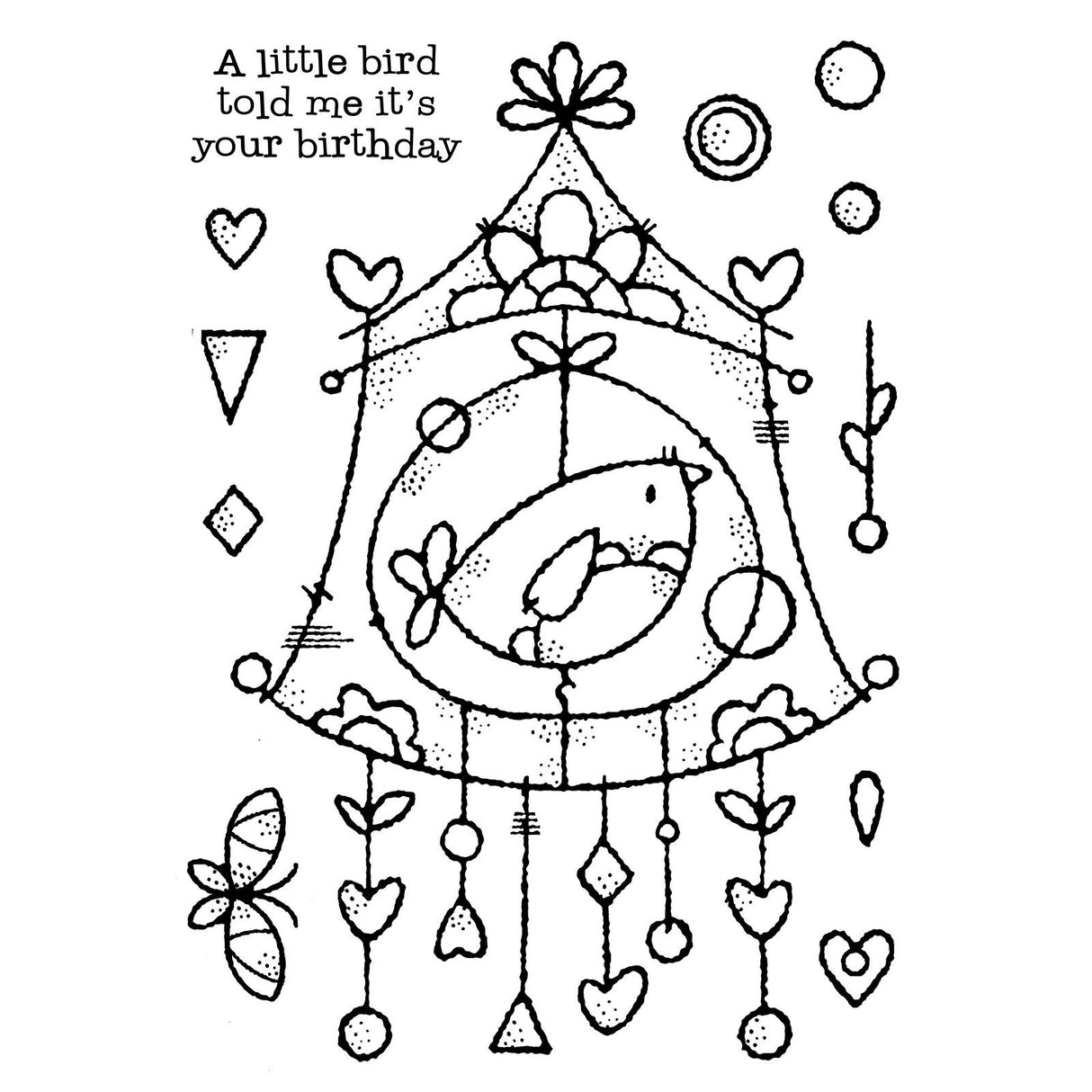 Woodware • clear single stamp wire birdhouse