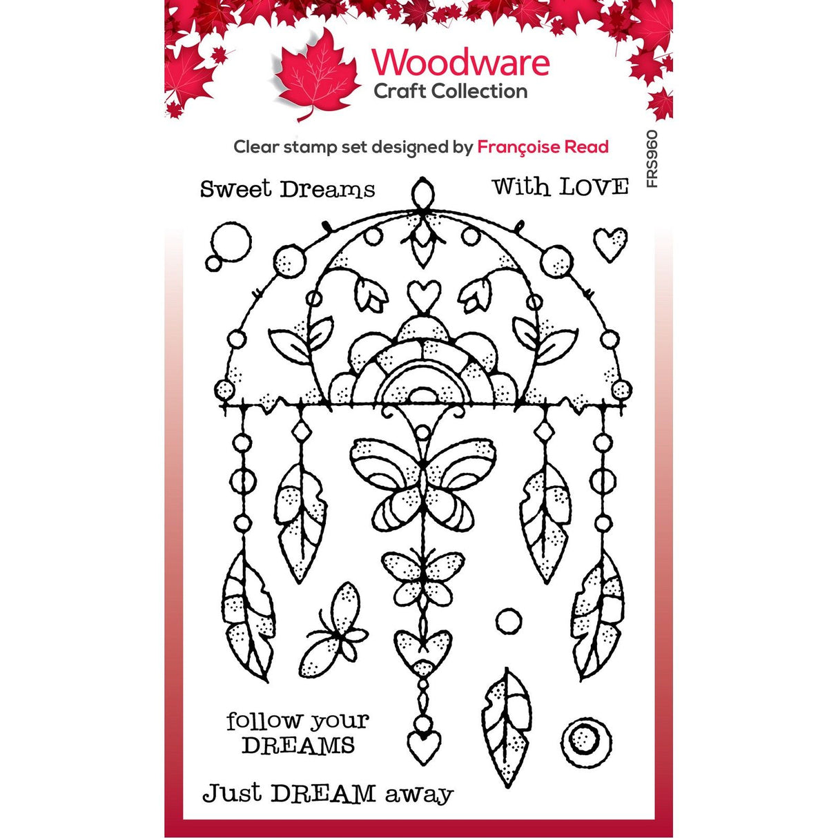 Woodware • Clear single stamp garden dream catcher