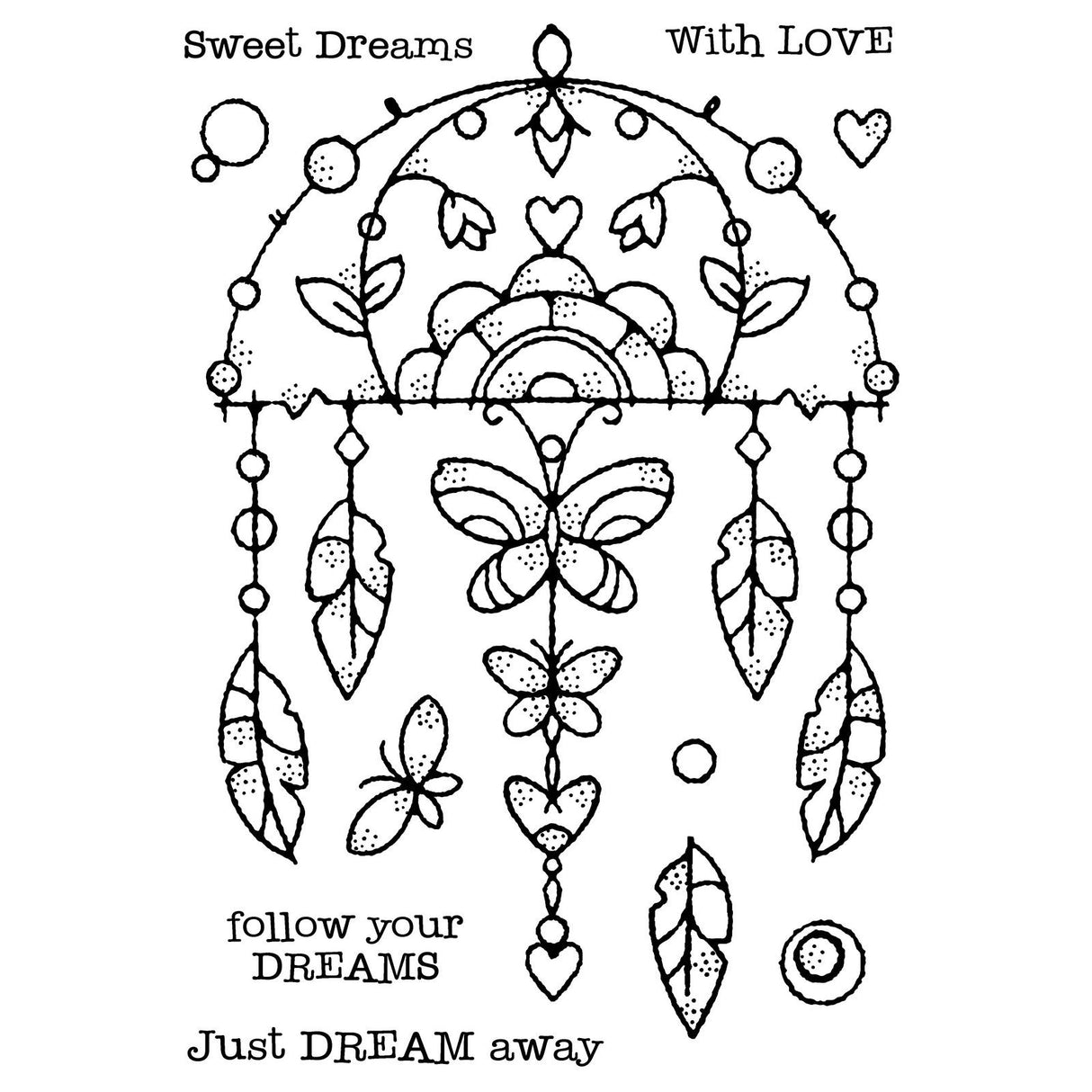 Woodware • Clear single stamp garden dream catcher
