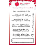 Woodware • clear singles stamp long tag wishes