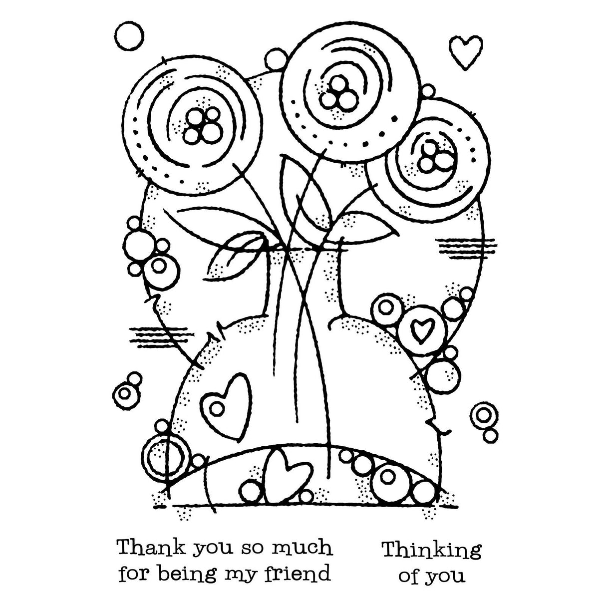 Woodware • clear single stamp round blooms