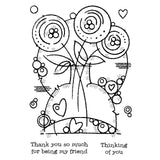 Woodware • clear single stamp round blooms